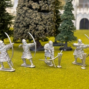 NEW!! Scots 13th 14th Century Archers Group 1 , 28mm, metal, medieval, (medbury design) , for Scottish Wars, HYW, WotR, Oathmark, SAGA etc