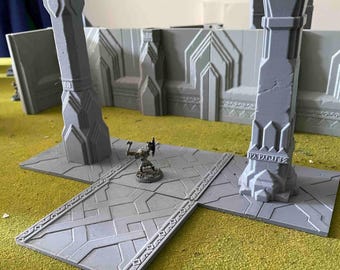 Dwarven Columns & Flooring: 28-32mm Scale Resin Terrain