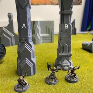 Dwarven Columns & Flooring: 28-32mm Scale Resin Terrain