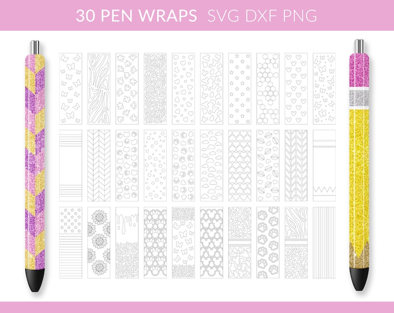 Pen Wrap Svg Burst Pen Template Burst Pen Wrap Pen Wraps - Etsy