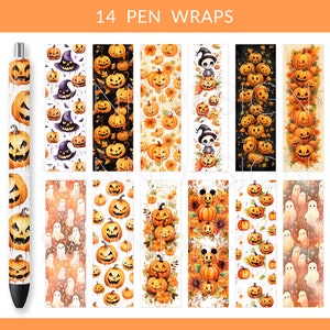 Halloween Pen Wraps, Spooky Pen Wraps, Halloween Pen Wrap Bundle, Waterslide Pen Wrap, Pumpkin Pen Wraps, Pen Wraps Waterslides