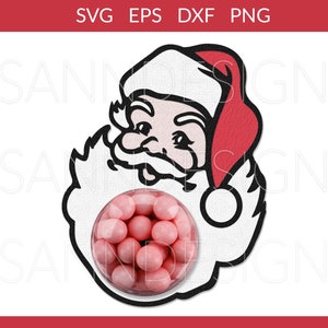 Christmas Candy Holder SVG, Santa Candy Dome svg, Candy Ornaments SVG, Chocolate Holder SVG, Christmas Candy Dome svg dxf