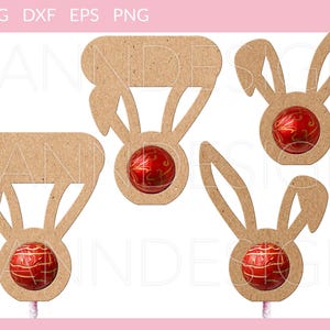 Bunny Lollipop Holder svg, Rabbit Chocolate Holder svg, Easter Candy Holder svg, Easter Lollipop Holder svg, Cricut Silhouette Holder