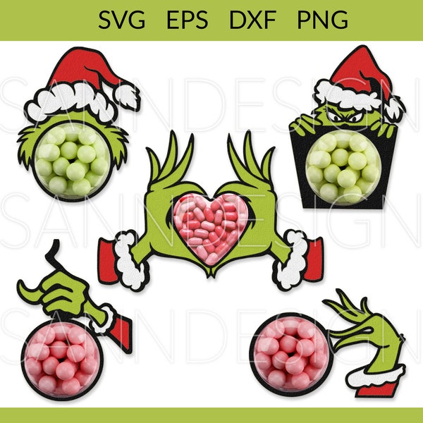 Christmas Candy Dome SVG Bundle, Candy Ornaments SVG, Christmas Candy Holder svg, Candy Holder Bundle svg, Christmas Crafts Cricut svg