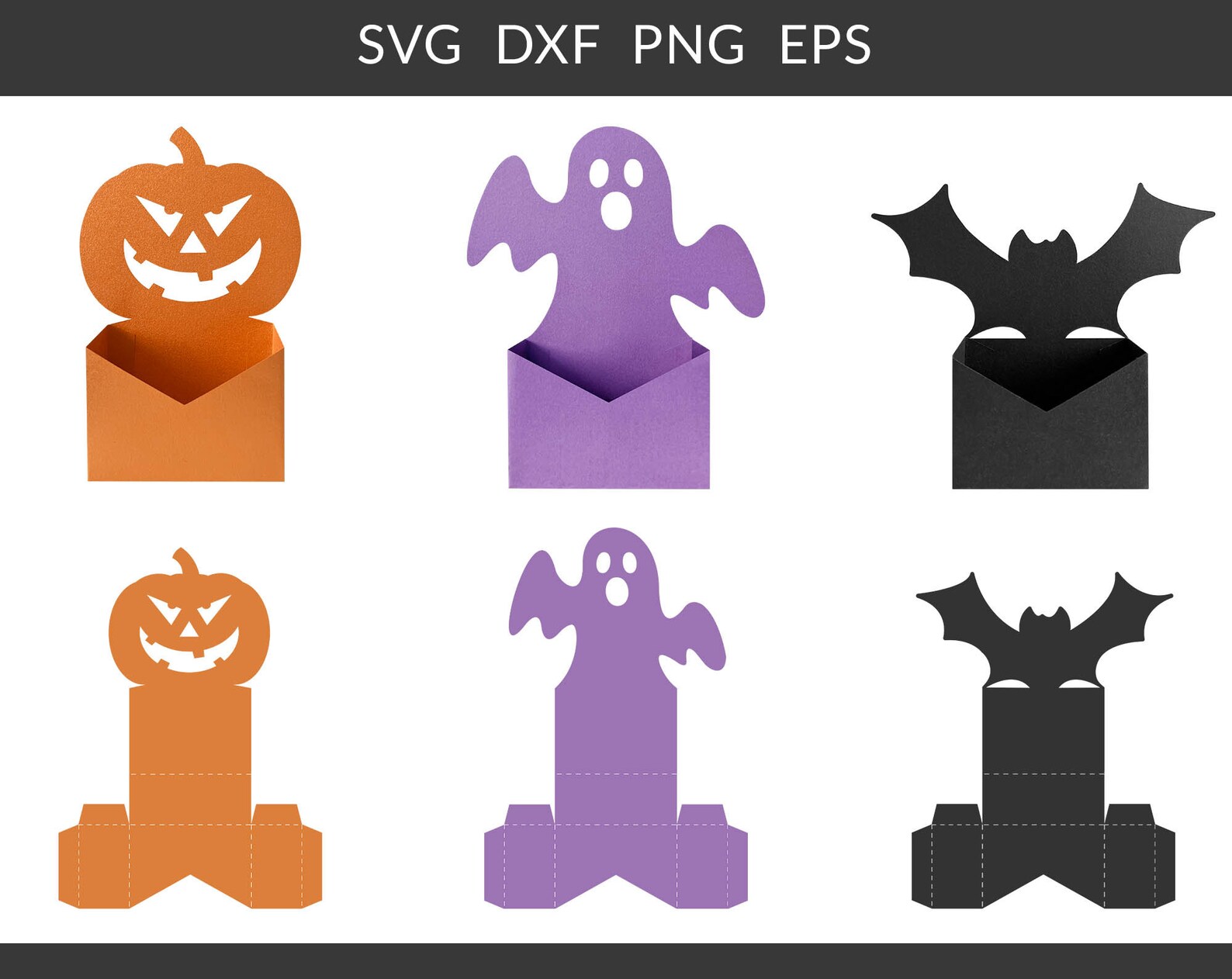 Halloween Box Svg Pumpkin Box Svg Halloween Box Template Etsy