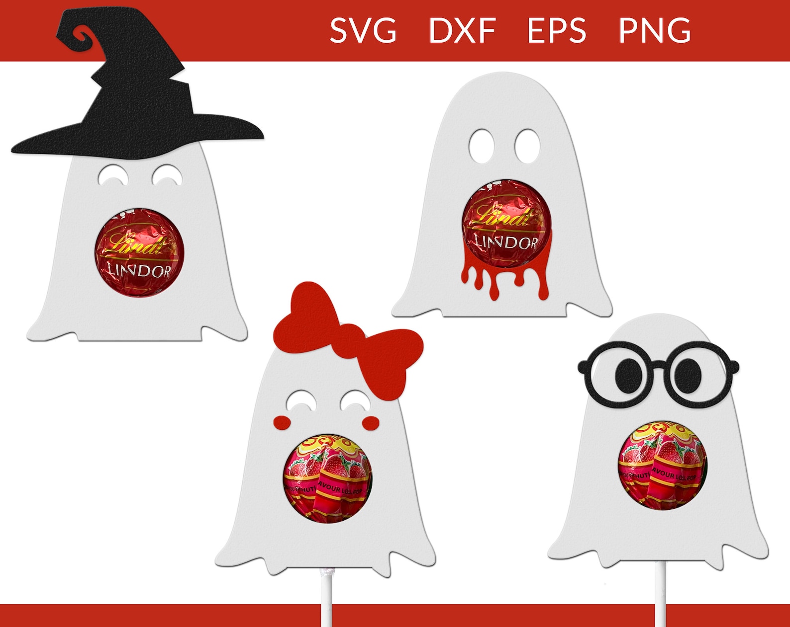 Halloween Lollipop Holder Svg Ghost Candy Holder Svg Etsy