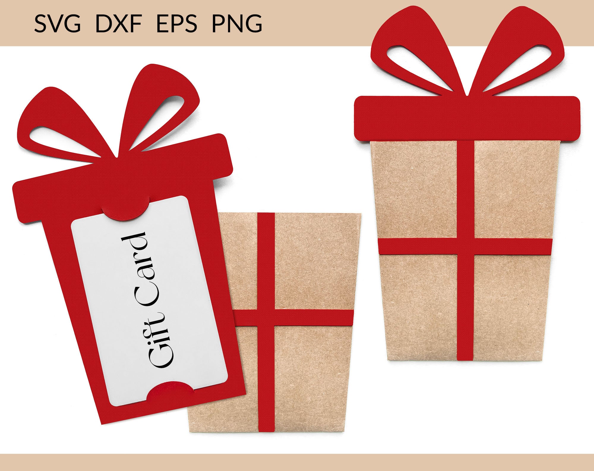 Christmas Gift Card Holder Gift Card Holder Svg Present Gift | Etsy