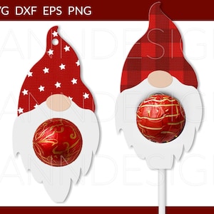 Gnome Lollipop Holder svg, Gnome Chocolate Holder svg, Christmas Gnome Holder svg, Christmas Chocolate Holder svg, Cricut Silhouette Holder