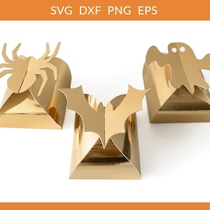 Boîte d’Halloween svg, Modèle de boîte d’Halloween, Boîte de friandises d’Halloween svg, Boîte en papier d’Halloween svg, Boîte-cadeau d’Halloween svg, Papier cartonné d’Halloween dxf