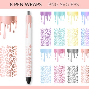 Pen Wraps svg png, Leopard Dripping Pen Wraps, Cheetah Pen Wrap, Pen Wrap svg, Pen Wraps Waterslides, Cheetah Print svg png eps