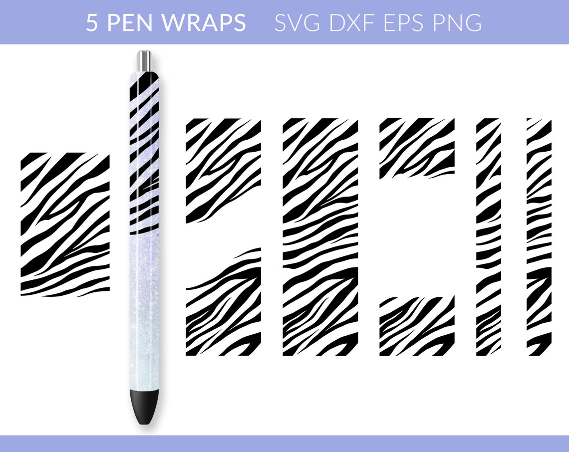 Pen Wrap Svg Zebra Pen Wrap Svg Zebra Pattern Pen Wraps Etsy