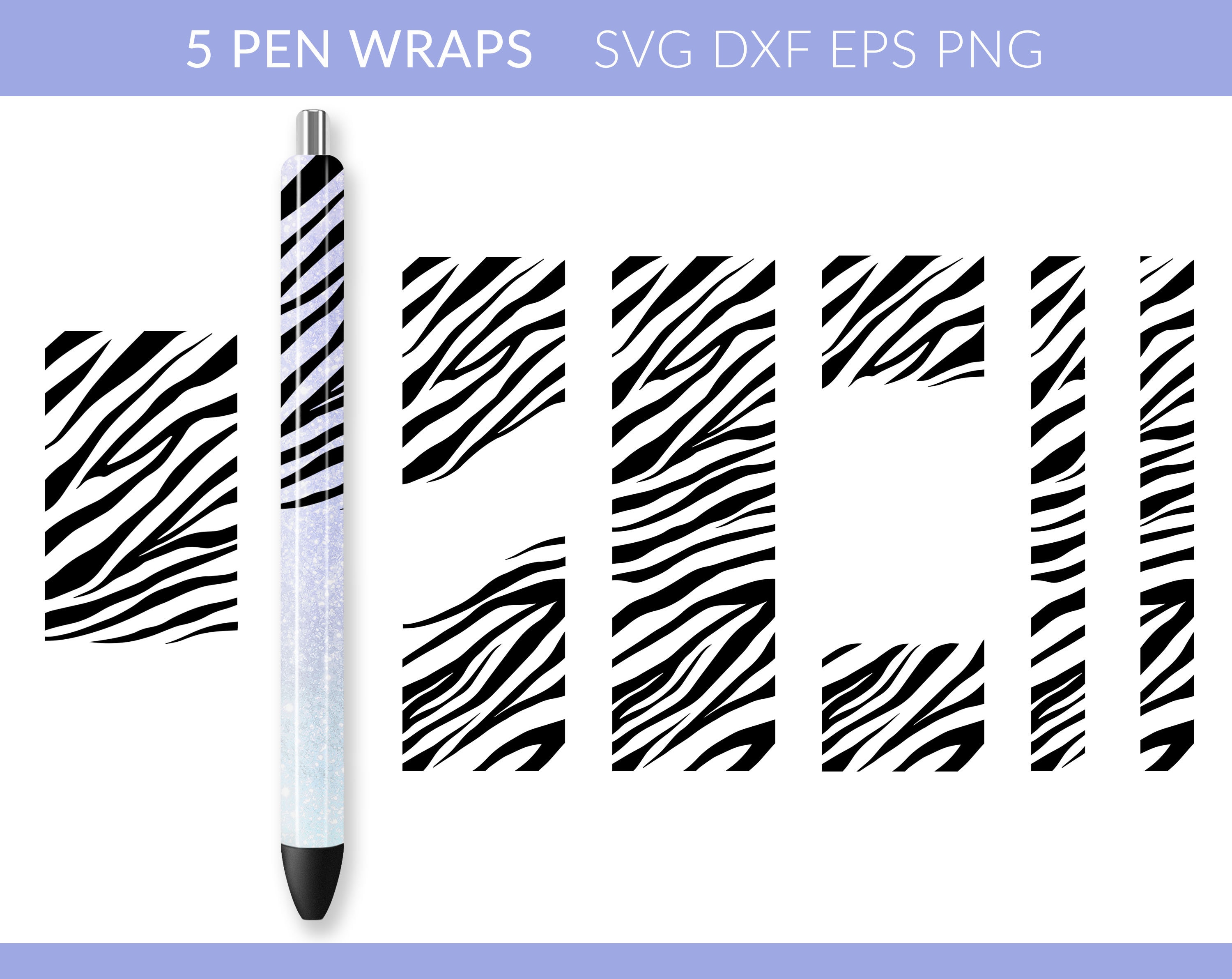 Pen Wrap Svg, Zebra Pen Wrap Svg, Zebra Pattern Pen Wraps, Zebra Pen