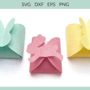 Easter Treat Box svg, Gift Boxes svg, Easter Box Template, Easter Paper Box svg, Bunny Gift Box svg dxf, Easter No Glue Box Cricut svg