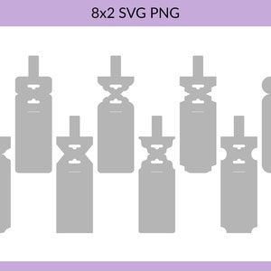 May include: Eight gray paper hang tags with different shapes and sizes. The tags have a hole at the top for hanging and a slot at the bottom for inserting a price tag.