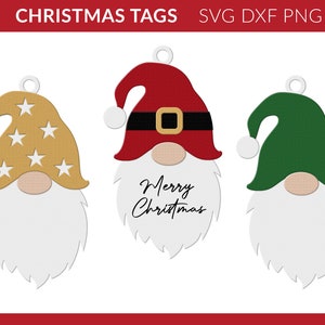 Gift Tag svg, Gift Tag Bundle svg, Christmas Gift Tags svg, Gnome Gift Tag svg, Gnomes Gift Tags svg, Glowforge Cricut Christmas Gift Tag