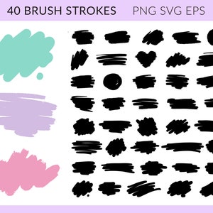 Paint Brush Stroke SVG PNG EPS, Paint Brush svg, Paint Splatter svg, Key Ring Pattern, Keychain svg, Watercolor Stains Stroke, Brush Strokes