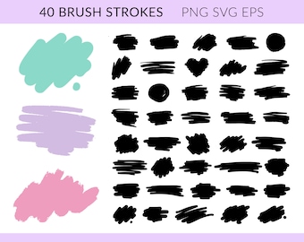 Paint Brush Stroke SVG PNG EPS, Paint Brush svg, Paint Splatter svg, Key Ring Pattern, Keychain svg, Watercolor Stains Stroke, Brush Strokes