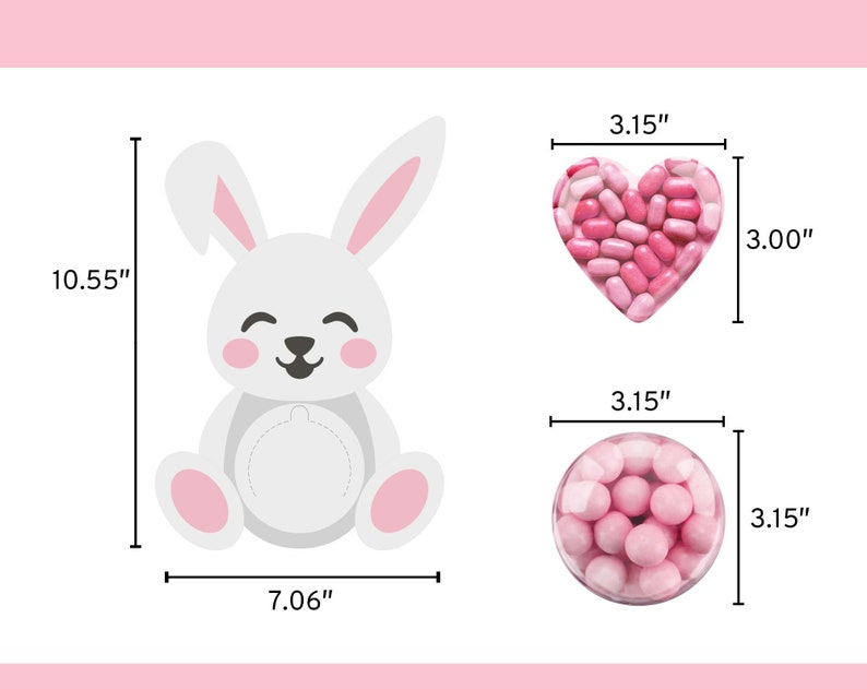 Bunny Candy Holder Candy Holder Svg Easter Candy Holders - Etsy UK