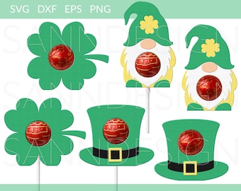 Gnome Lollipop Holder, Chocolate Holder svg, St Patricks Day Holders svg, St Patricks Day Lollipop Chocolate Holder svg, Gnome Cut File
