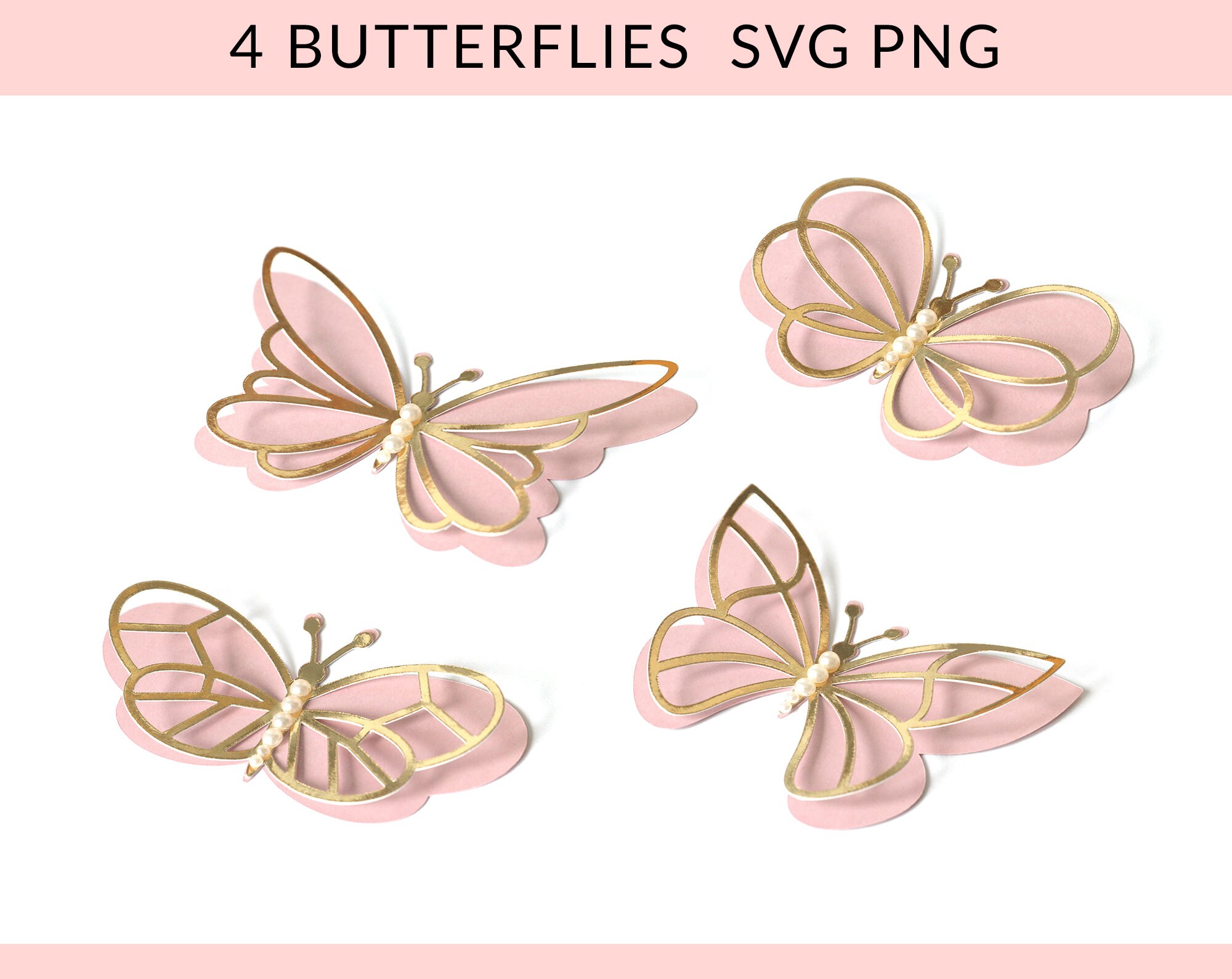 3D Butterfly SVG #1 Template - Creative Vector Studio