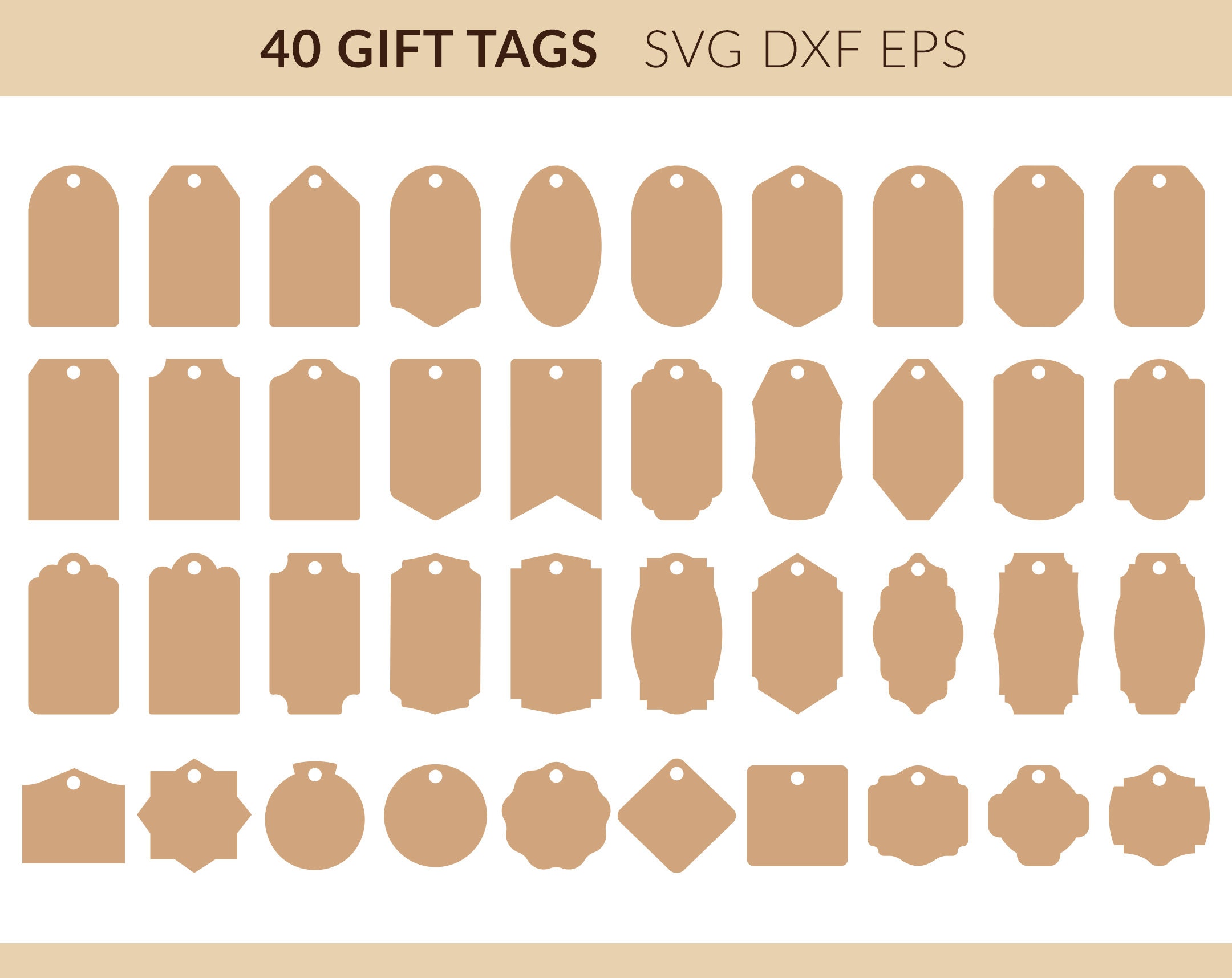 Vintage Tag Gift Price Label Decorative Template SVG Laser Cut File GE02 –  DNKWorkshop