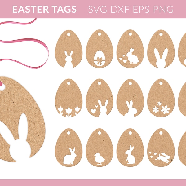 Easter Tag svg, Basket Tag svg, Easter Gift Tag svg, Egg Tags svg, Easter Tags Bundle svg, Easter Name Tags svg, Tag Cricut Silhouette Cameo