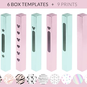 Pen Box Template SVG, Pen Box SVG, Glitter Pen Box svg, Pen Box Cut File, Windowed Pen Box Template, Pen Packaging svg, Pen Box Prints png
