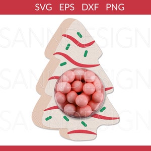 Christmas Tree Cake Candy Holder SVG, Christmas Candy Dome svg, Candy Ornaments SVG, Chocolate Holder SVG, Christmas Candy Dome svg dxf