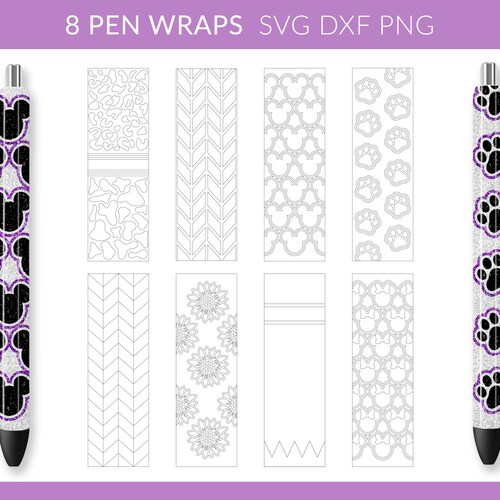Burst Pen Template Pen Wrap Svg Burst Pen Wrap Pen Wraps Etsy