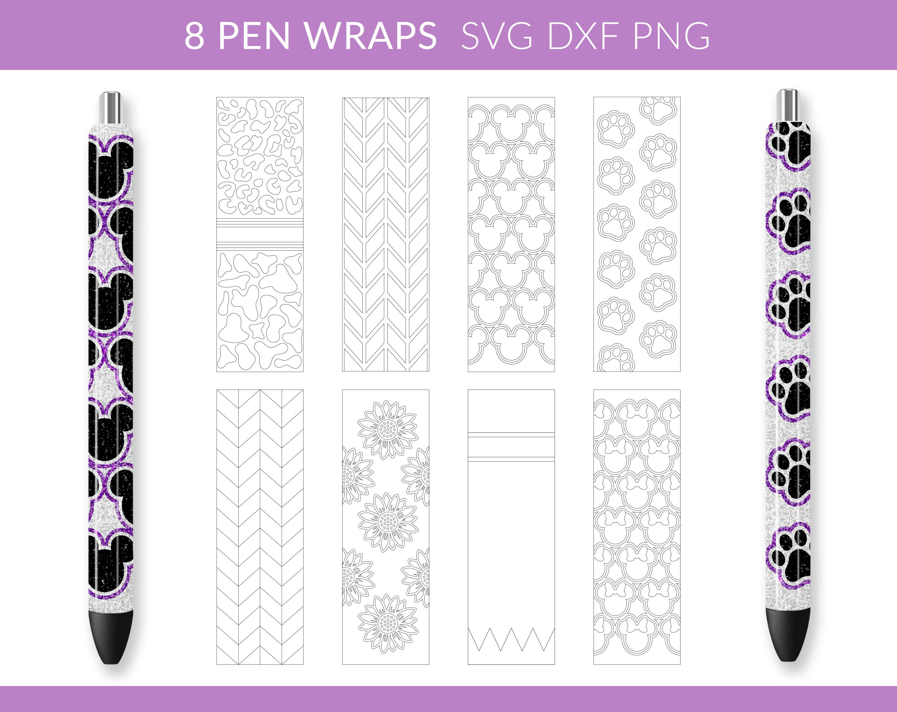 Pen Wrap SVG – DIY Craft Tutorials
