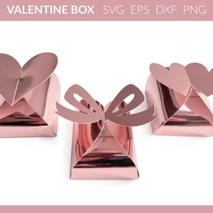 Valentine's Day Box svg, Gift Boxes svg, Valentine Box Template, Valentines Paper Box svg, Heart Gift Box svg dxf png
