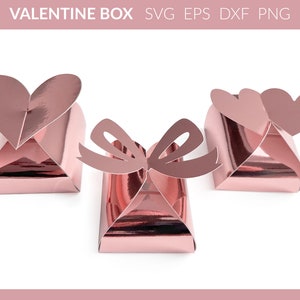 Boîte de Saint-Valentin svg, Coffrets cadeaux svg, Modèle de boîte de Saint-Valentin, Boîte en papier de Saint-Valentin svg, Boîte cadeau coeur svg dxf png