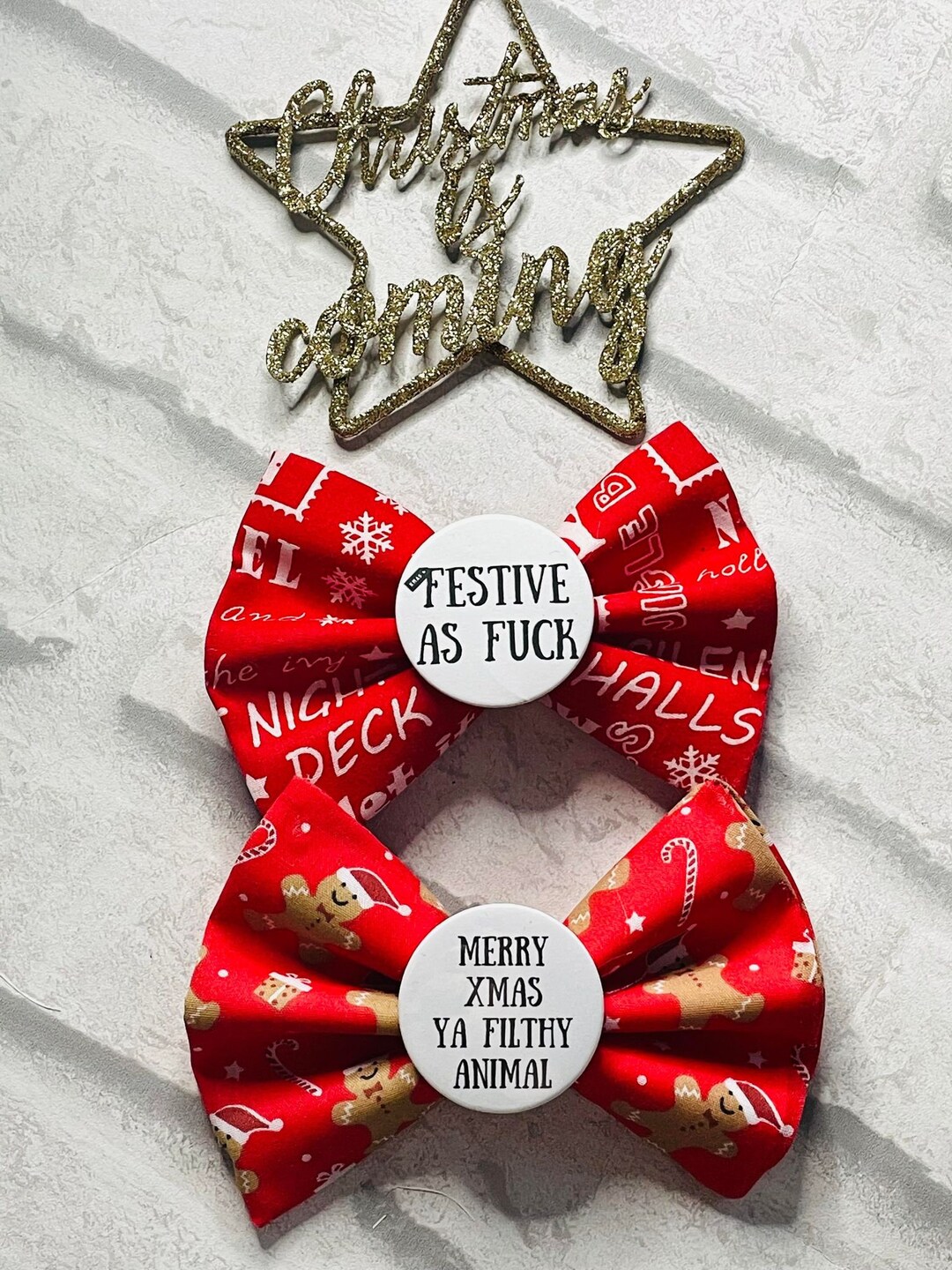 Christmas Bow Tie / Xmas Pet Bow / My First Xmas / Pet Gift/ Pet