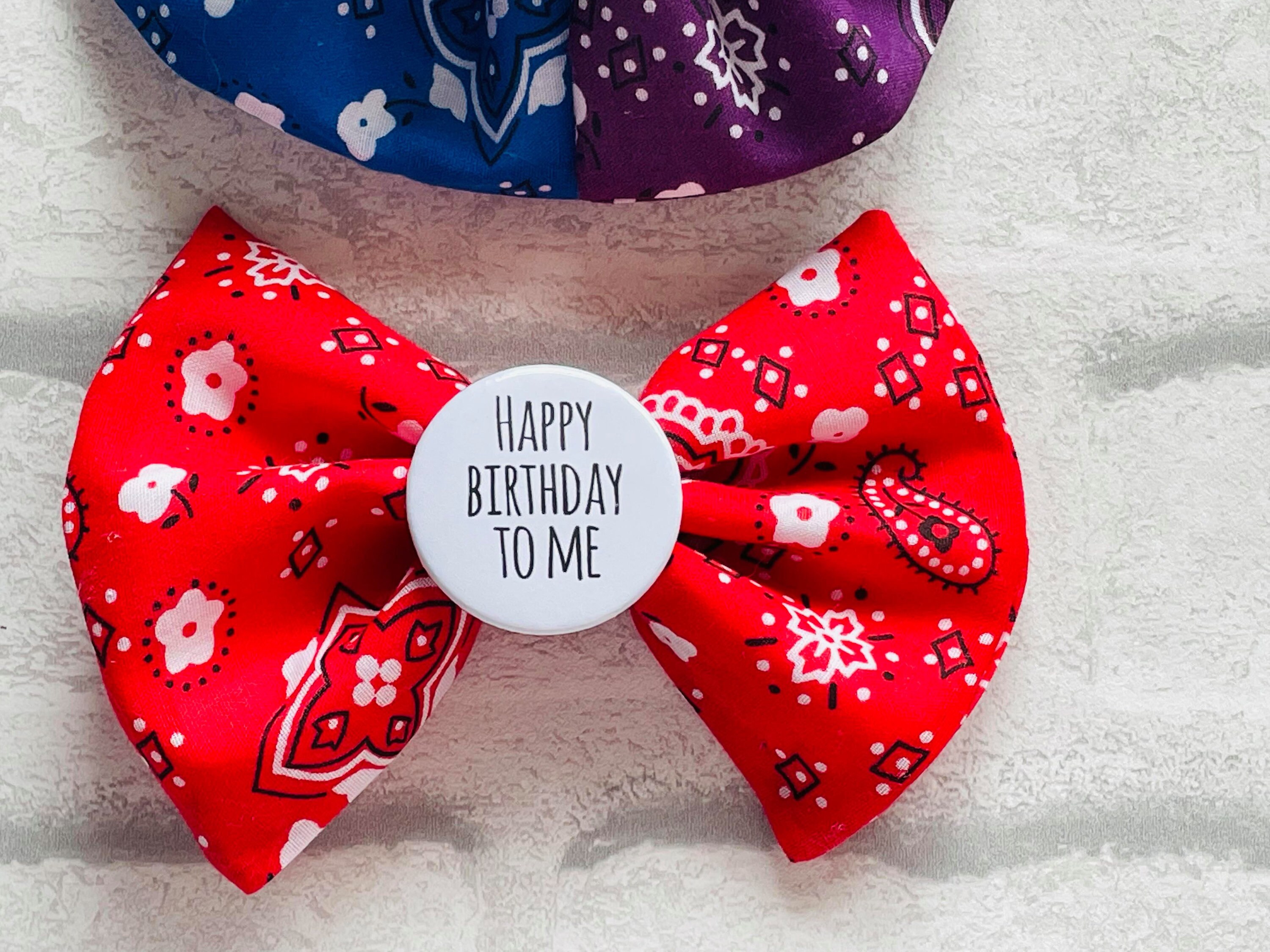 Happy Birthday To Me / Birthday pet bow/ Pet bow tie/dog bow Etsy
