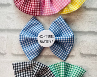 Won't Bite May Hump - Hump Day Pet Bow - Pet Bow Tie - Dog Bow Tie - Cat Bow Tie - Funny Bow Tie - Pet Gift