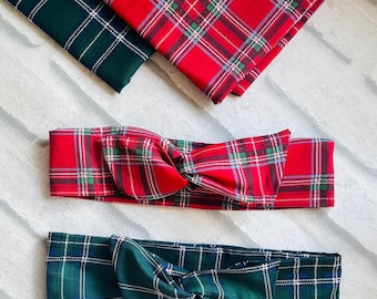Beautiful Handmade Tartan Print wired headband/ Tartan Headband /Hair bun wrap/Plaid hair band /Tartan accessory/ Autumn Vibes