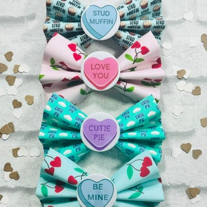Valentine Pet Bow Tie - Valentine Dog Bow Tie - Valentine Cat Bow Tie - Pet Bow Tie