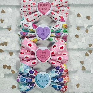 Valentine Pet Bow Tie - Valentine Dog Bow Tie - Valentine Cat Bow Tie - Pet Bow Tie