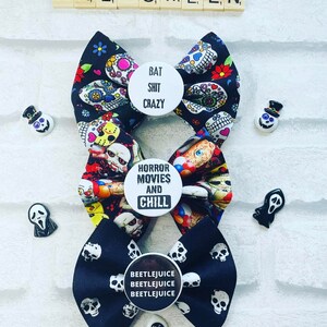 Halloween Bow Tie / Halloween Dog Bow Tie / Halloween Cat Bow Tie / Skull Bow Tie / Horror Bow Tie / Pet Bow Tie / My 1st Halloween