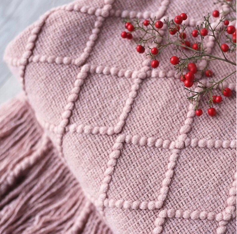 Handmade Throw Blanket 50 X 60in Soft Decorative Knitted Etsy