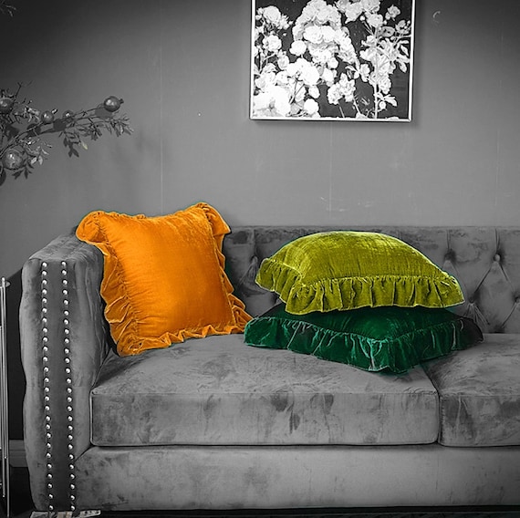 Decorative Cushion Pillow Case Cushion Cover Velvet Soft Sofa Cushion Zip 