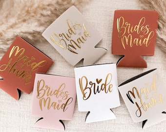 Wedding Party Can Coolers, Bridal Party Gifts, Proposals, Favors, Bachelorette Party, Bridesmaid, Maid of Honor Proposal Gifts