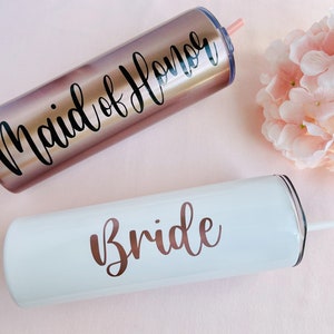 Bridesmaid Tumbler, Bridesmaid Personalized Gift for Bachelorette, Mother of the bride tumbler, Mother of the groom tumbler