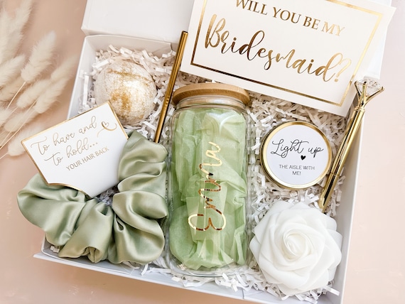 Yexiya 13-Pc Bridesmaid Proposal Box Gift Set - Includes Tumbler, Socks, Jewelry & More 14 thumbnail image