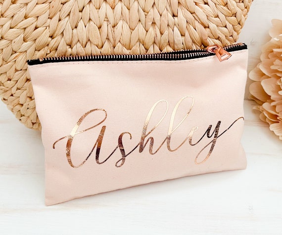 Custom Bridesmaid Make Up Gift Bag with Name