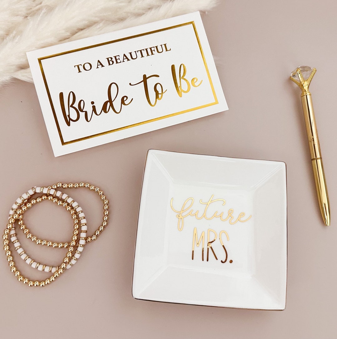 Personalized Wedding Ring Dish for Bride Engagement Gift Etsy