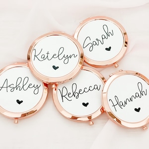Personalized Compact Mirror for Bridesmaid Proposal and Bachelorette Party Favors, Bachelorette Party Gifts, Bridesmaid Gifts, Gifts for Her