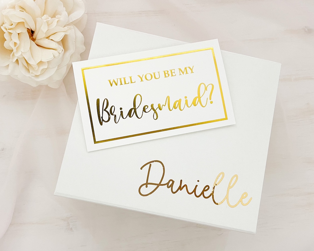 Bridesmaid Proposal Gift Box and Cards, Will You Be My Bridesmaid Maid ...