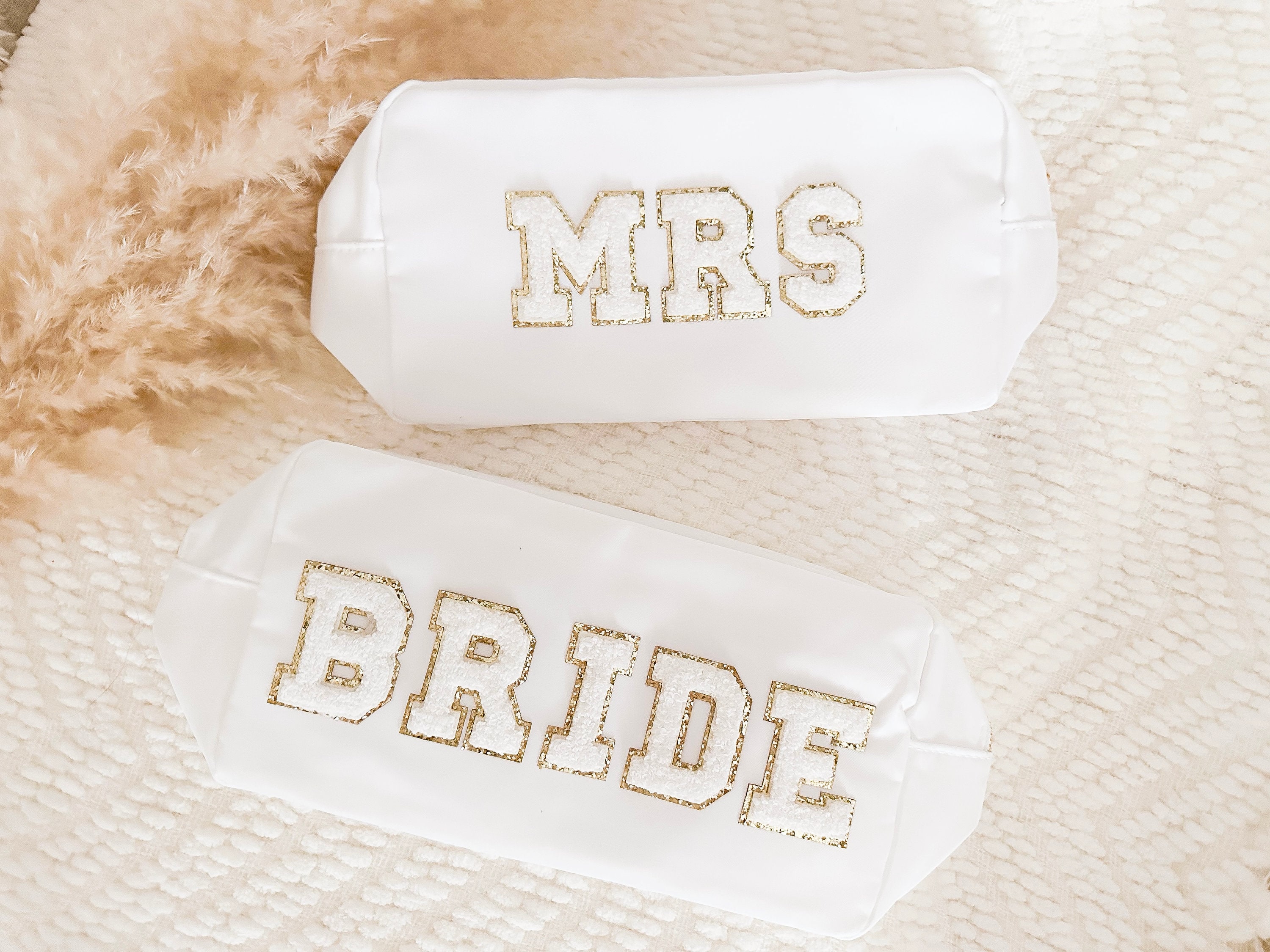 Bride Makeup Bag Cosmetic Bag, Bride to Be Gifts for Her, Bride