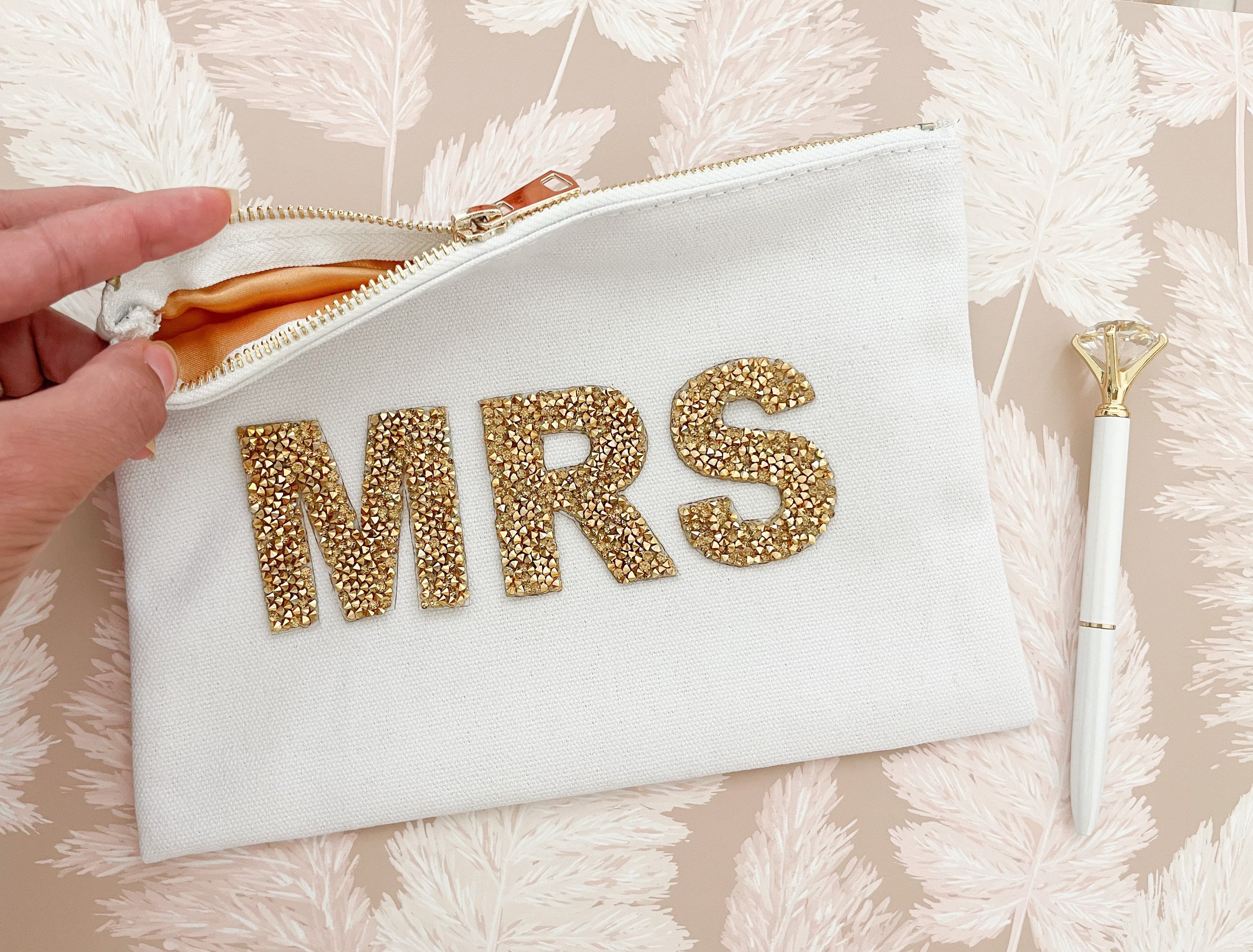 MakeUp Bag Make Up Bag Bridesmaid Make Up Bag with Name Birthday Gift Ideas  for Her Personalized - BRGMUB001